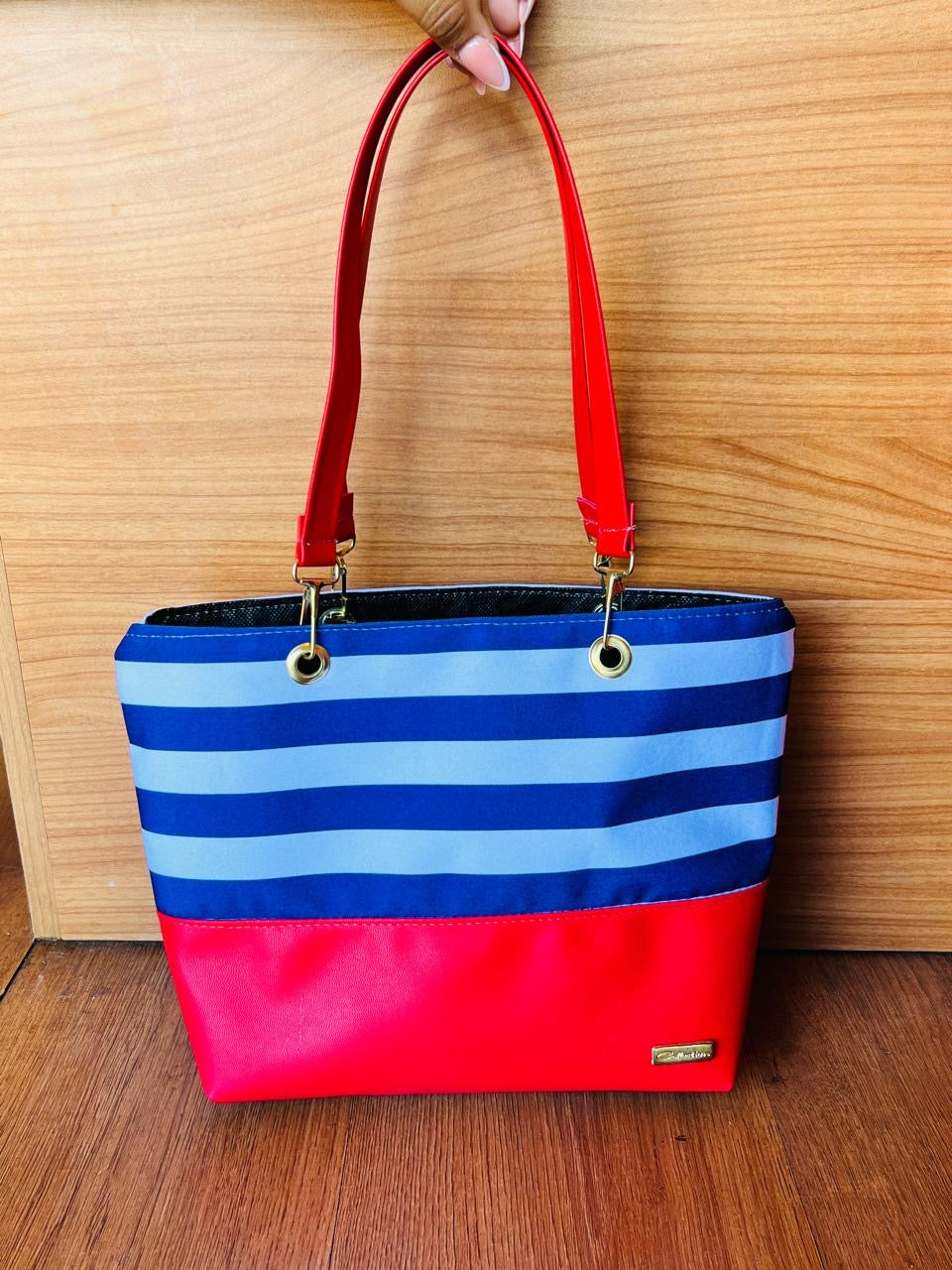 Bolsa Isabella – Bolso Textil con Estampado de Girasoles y Rayas