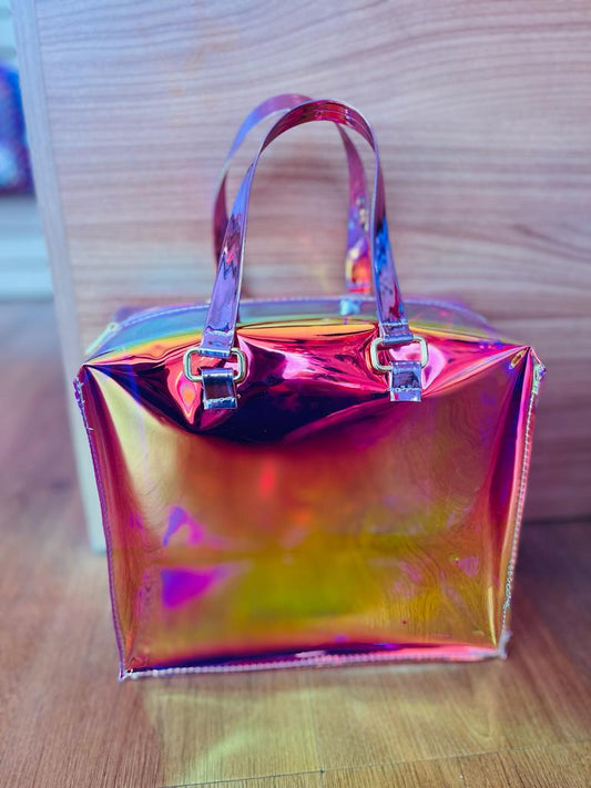 Maletín Chic Personalizable – Bolso Transparente con Asas de Colores
