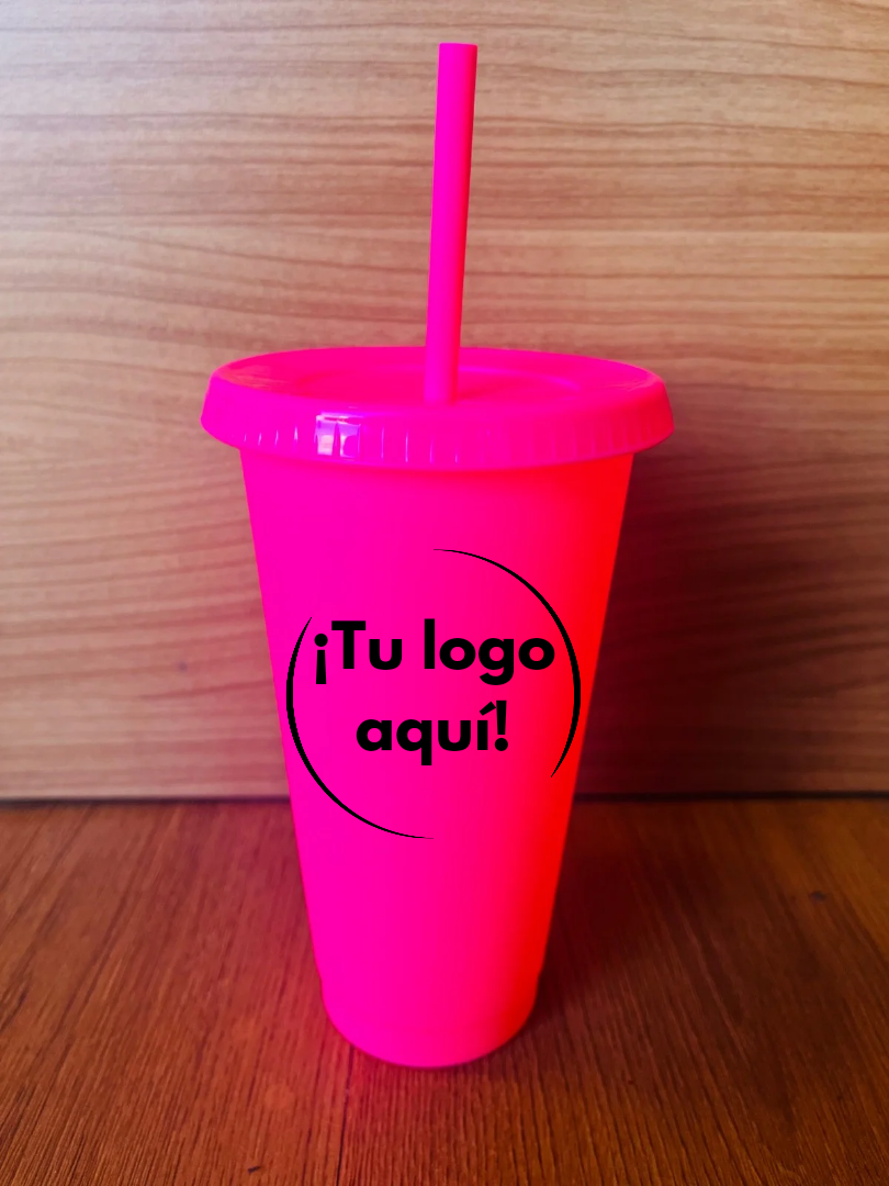 Vaso de popote personalizable