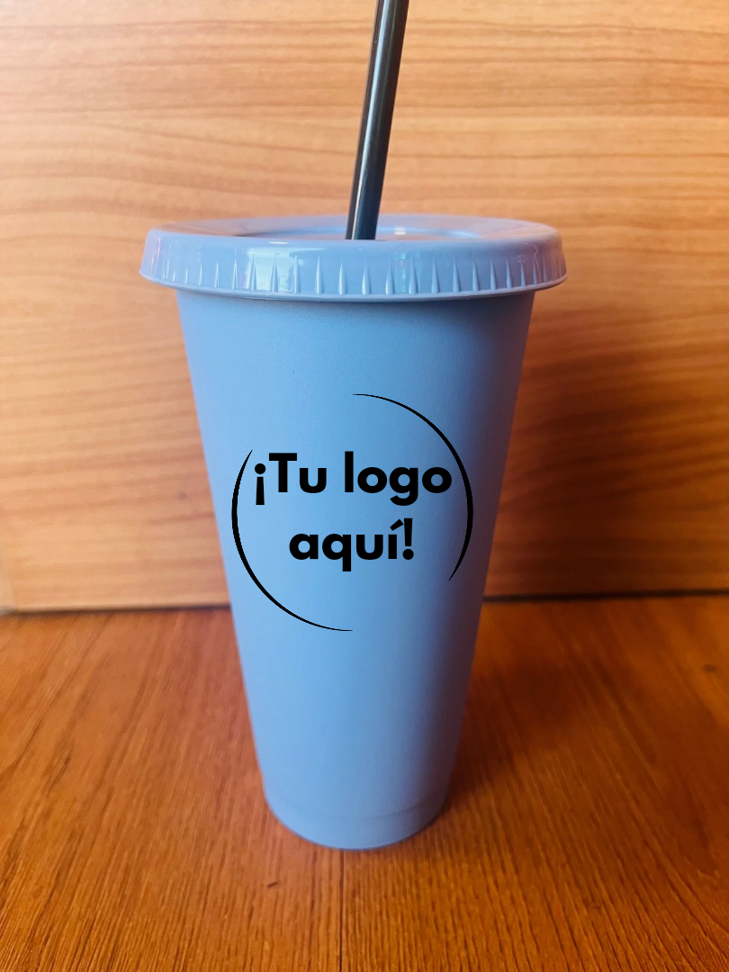 Vaso de popote personalizable