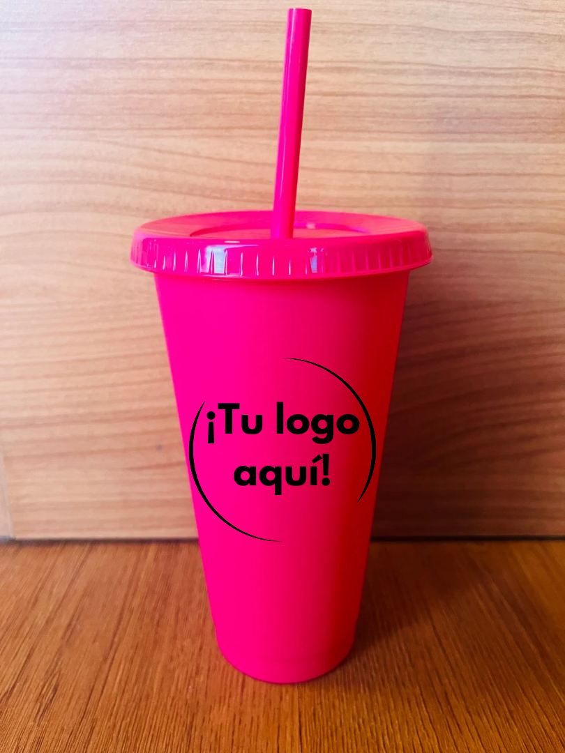 Vaso de popote personalizable