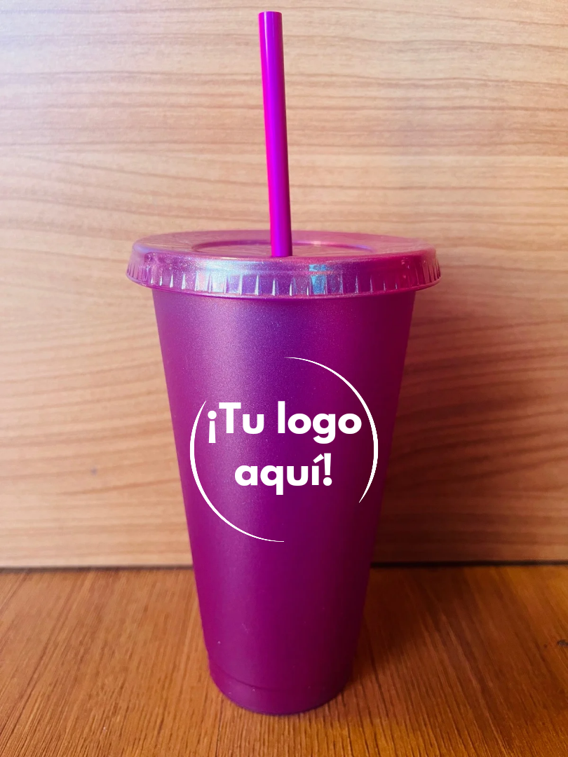 Vaso de popote personalizable