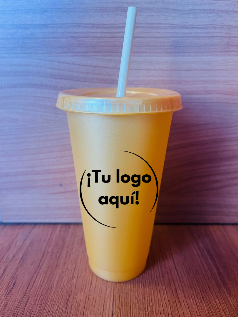 Vaso de popote personalizable