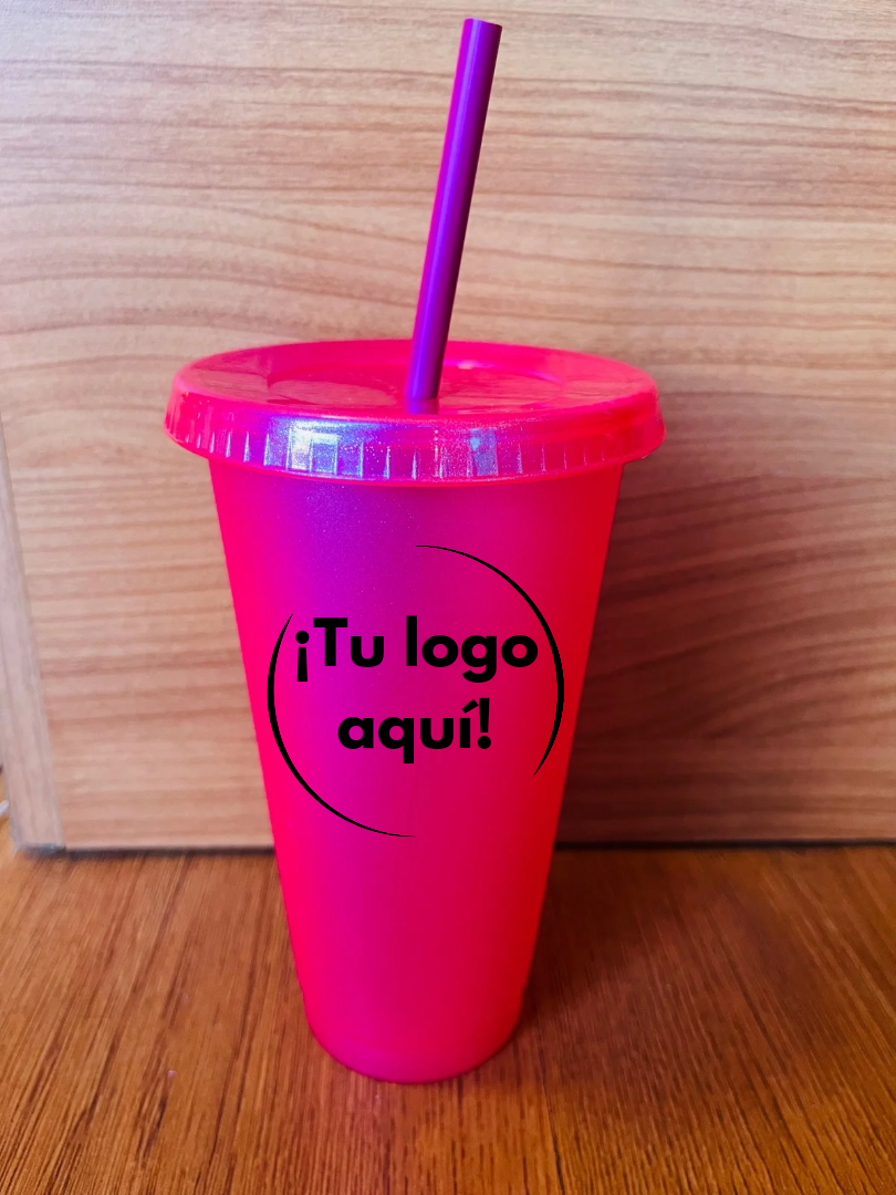 Vaso de popote personalizable