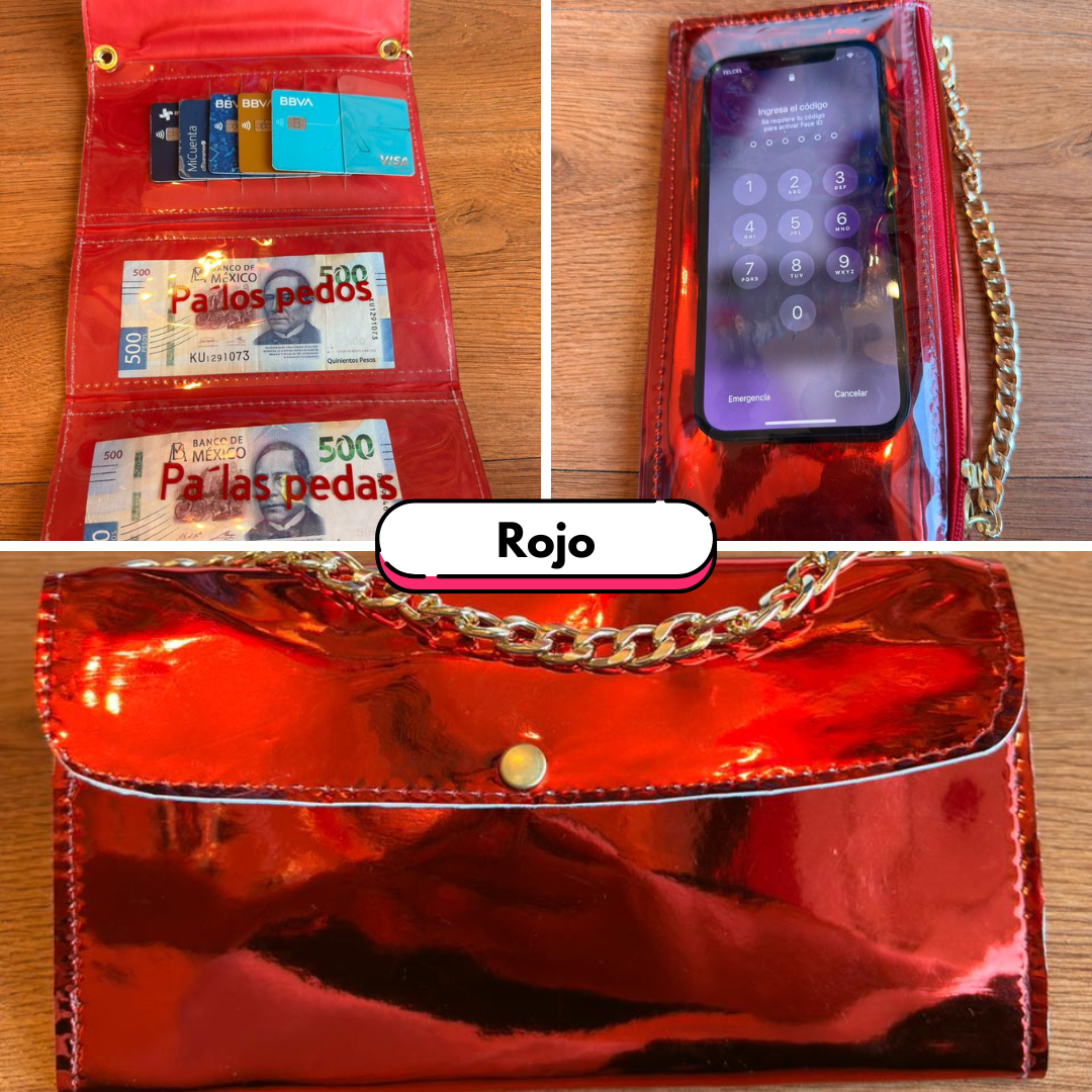 Organiphone Efecto Espejo – Porta Celular con Tarjetero y Organizador de Dinero