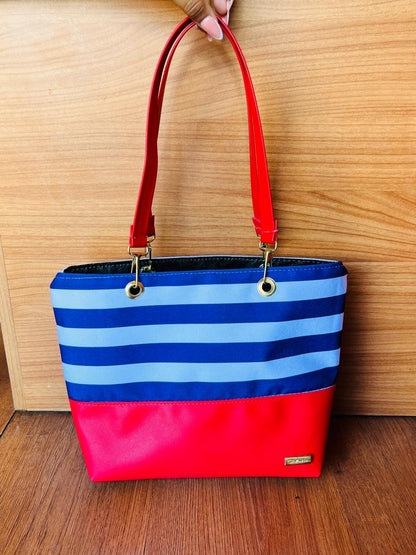 Bolsa Isabella – Bolso Textil con Estampado de Girasoles y Rayas
