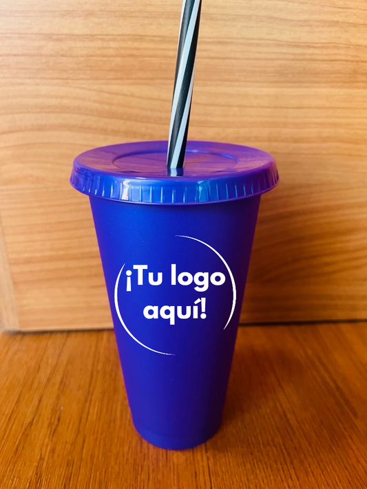 Vaso de popote personalizable